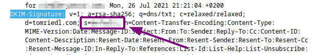 DKIM-Header in E-Mail Quelltext