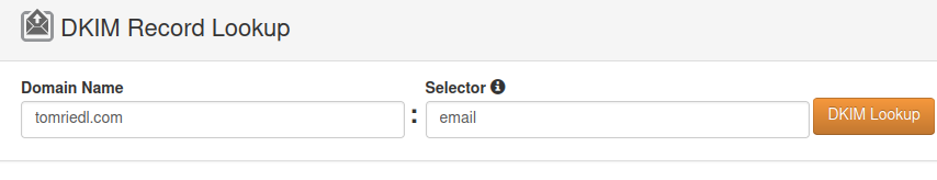 DKIM-Lookup bei MXToolBox