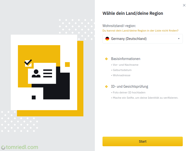 Verifizierung starten