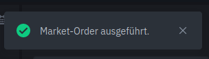 Order ausgeführt