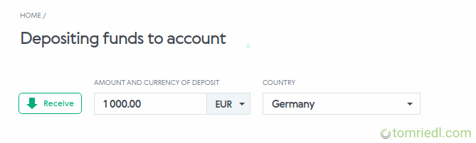 Betrag und Währung wählen