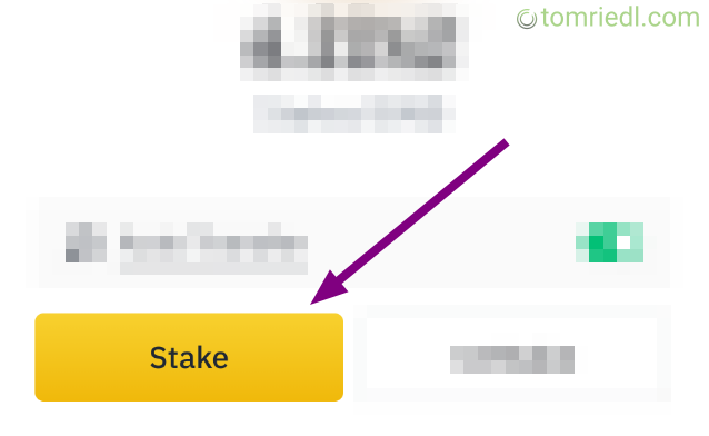 BNB Vault Stake Button