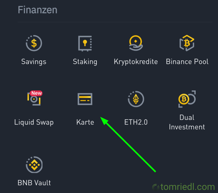 Karte über App bestellen