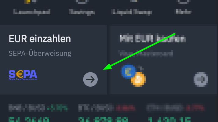 Binance EUR einzahlen