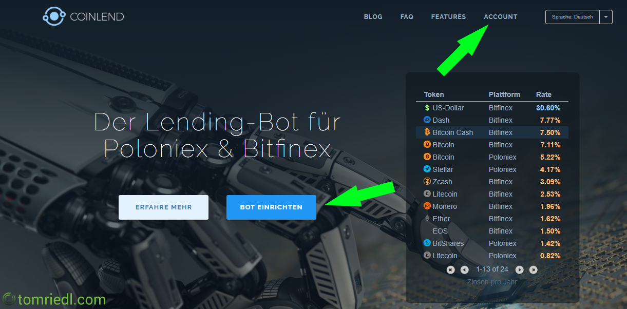 coinlend tutorial registrieren