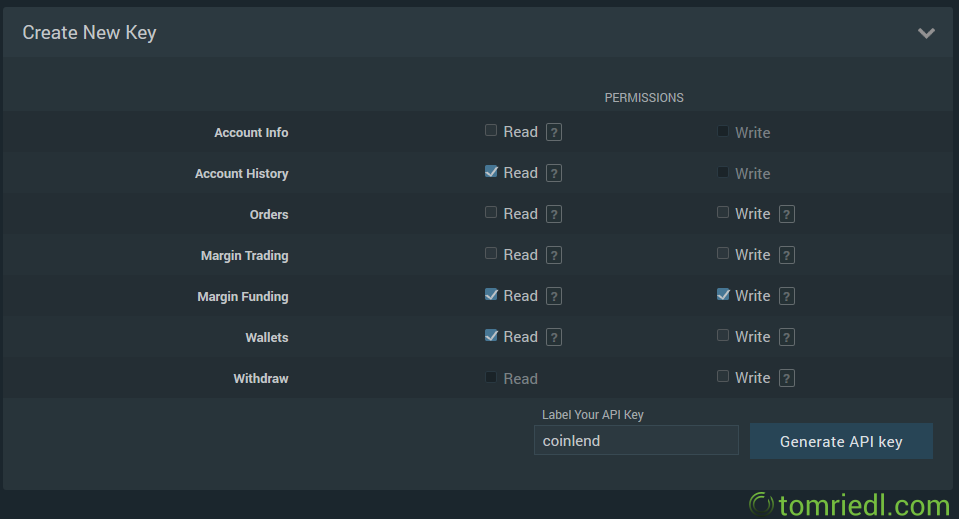 coinlend bitfinex anleitung api key erstellen
