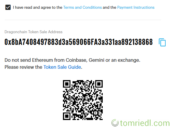 dragonchain ico empfängeradresse tutorial