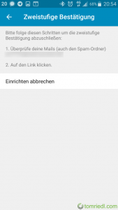 Telegram zweistufige Bestätigung abgeschlossen