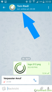 Telegram Kontakt kategorisieren Person öffnen