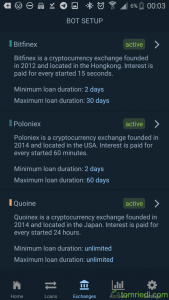 Coinlend App Kryptobörsen API Keys Accounts